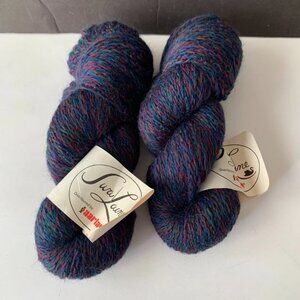 Swa Laine Wool Yarn LOT of 2  MADE IN USA  New Vintage Bulky 100% PURE WOOL 50G